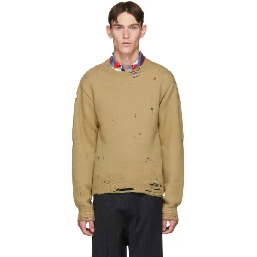 [BUNJANG] BED j.w. FORD Tan Wool Bolo Crew Sweater / 베드jw포드 BED JW FORD 탄 울 볼로 크루 스웨터 카멜 1
