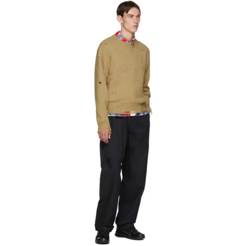 [BUNJANG] BED j.w. FORD Tan Wool Bolo Crew Sweater / 베드jw포드 BED JW FORD 탄 울 볼로 크루 스웨터 카멜 1