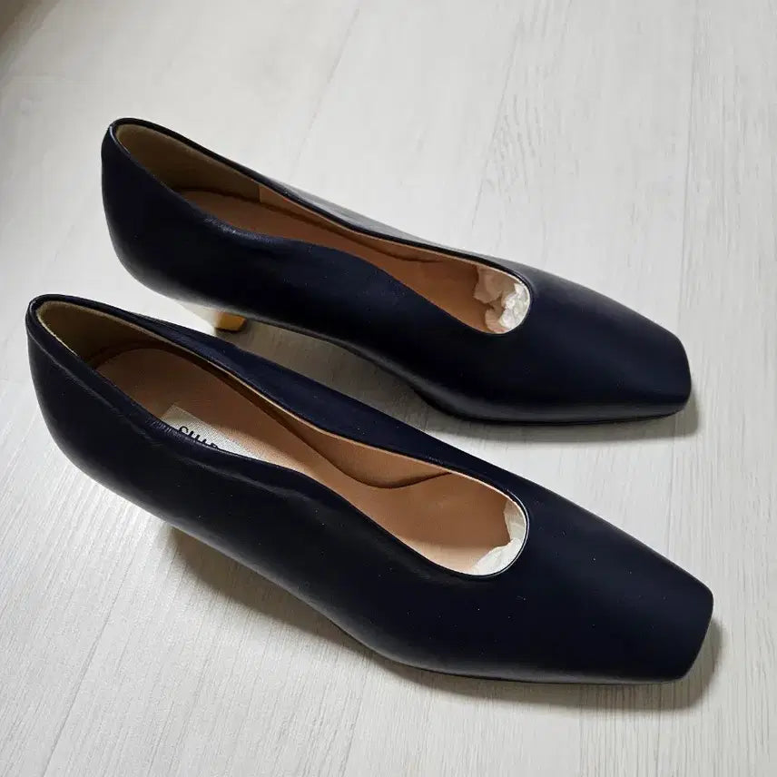 [BUNJANG] Shadow Move Navy Leather Pumps / (새상품) 수제화 천연소가죽 펌프스 네이비 220사이즈