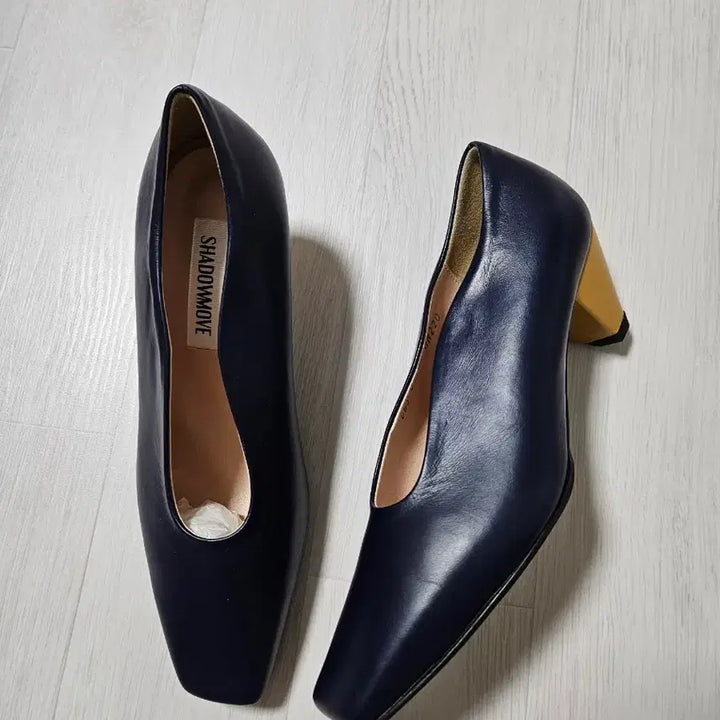 [BUNJANG] Shadow Move Navy Leather Pumps / (새상품) 수제화 천연소가죽 펌프스 네이비 220사이즈