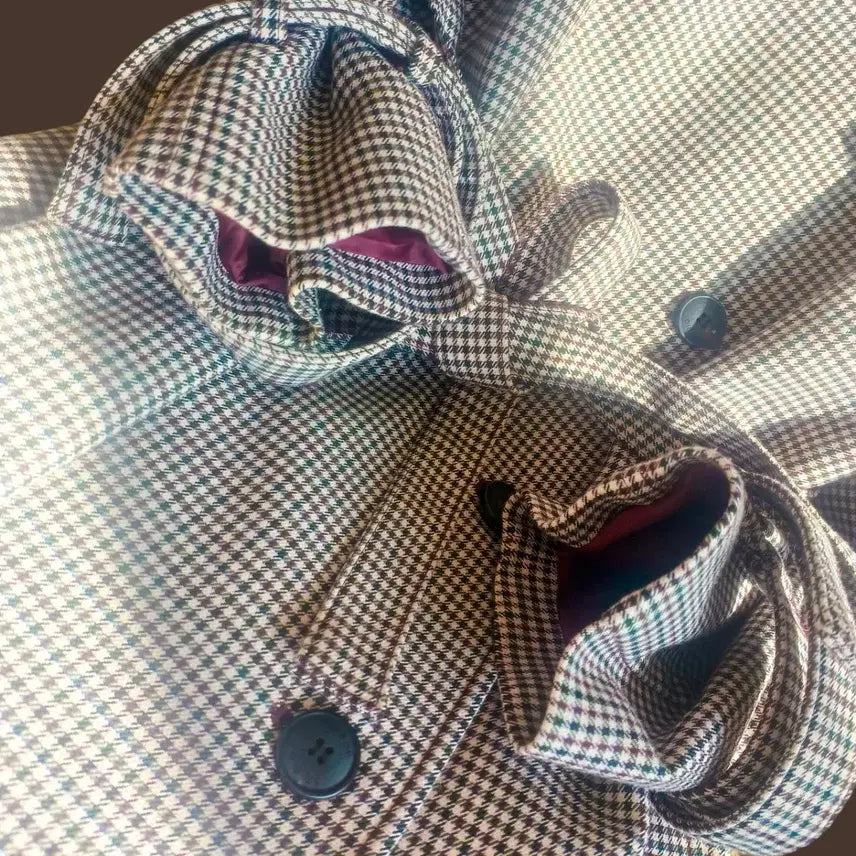 [BUNJANG] STUDIO TOMBOY Houndstooth Check Trench Coat / 여성 STUDIO TOMBOY 톰보이 하운드투스 체크 트렌치코트 F/W