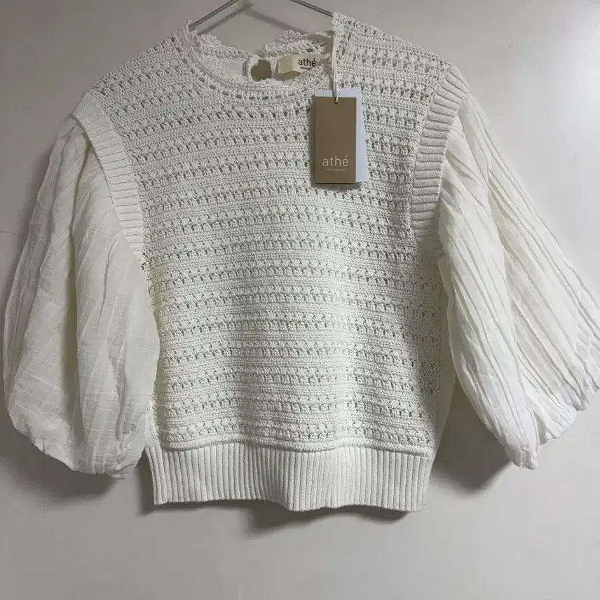 [SOLD OUT] 아떼 바네사브루노(Athe Vanessa Bruno) 크로셰 퍼프 슬리브