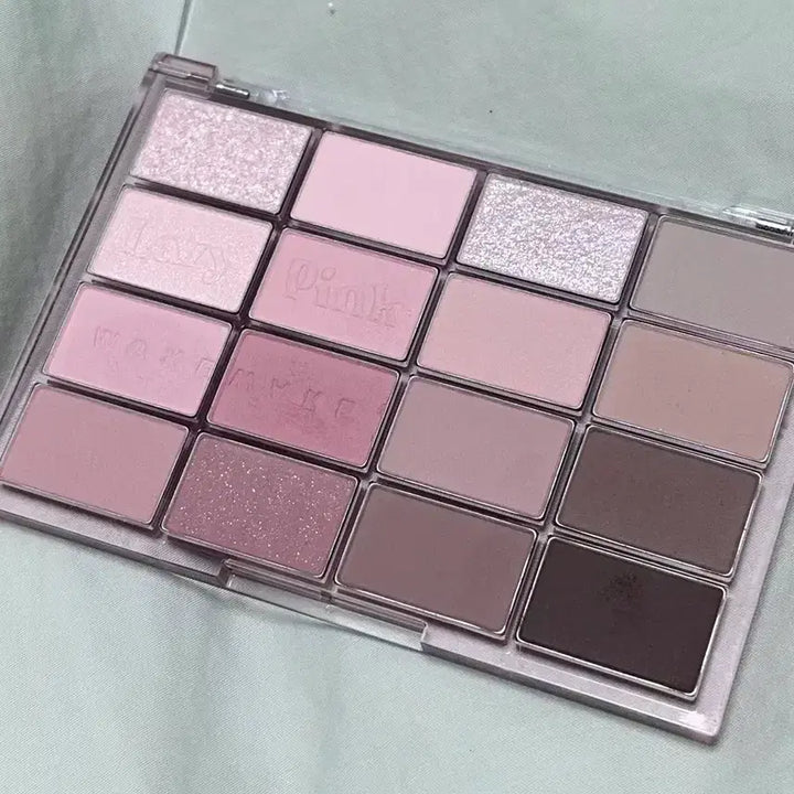 [BUNJANG] WAKE MAKE Soft Blurring Eye Palette 16 - 10 Lazy Pink / 웨이크메이크 소프트 블러링 아이팔레트 16구 - 10레이지 핑크