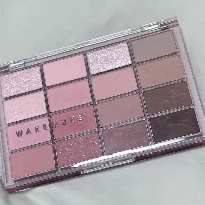 [BUNJANG] WAKE MAKE Soft Blurring Eye Palette 16 - 10 Lazy Pink / 웨이크메이크 소프트 블러링 아이팔레트 16구 - 10레이지 핑크