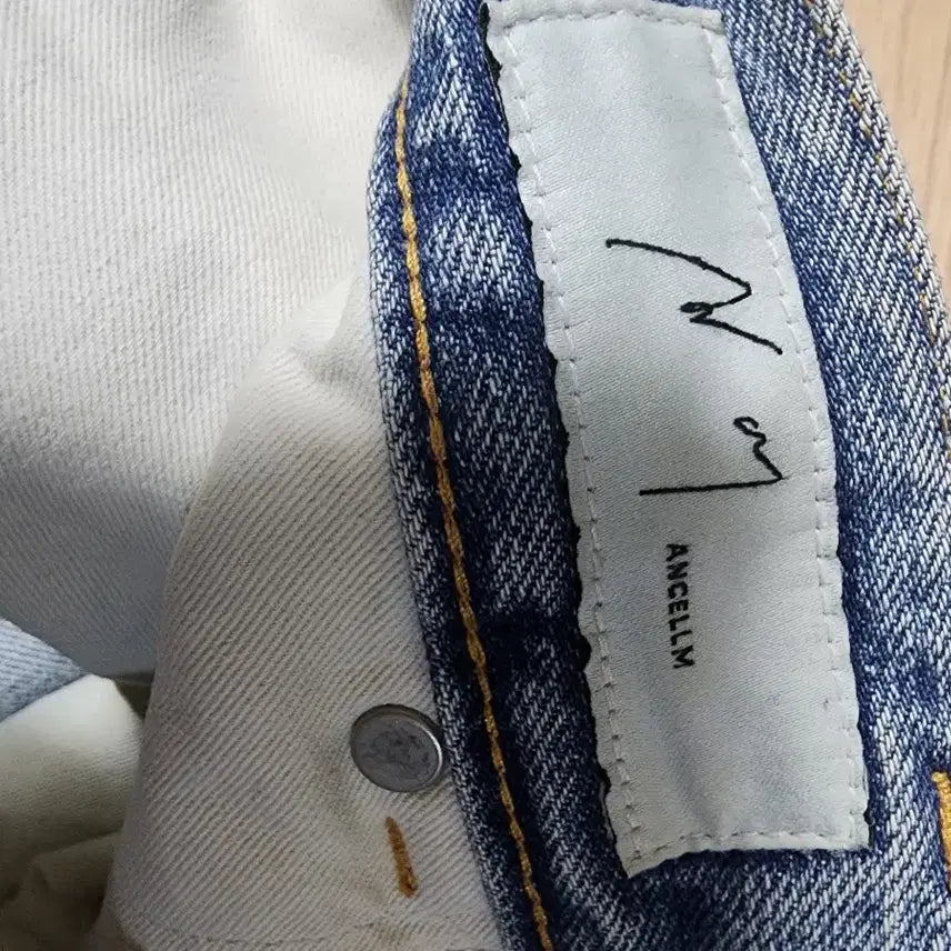 [BUNJANG] Anselm 5p Aging Straight Denim Pants / [3] 안셀름 5p 에이징 스트레이트 데님 팬츠