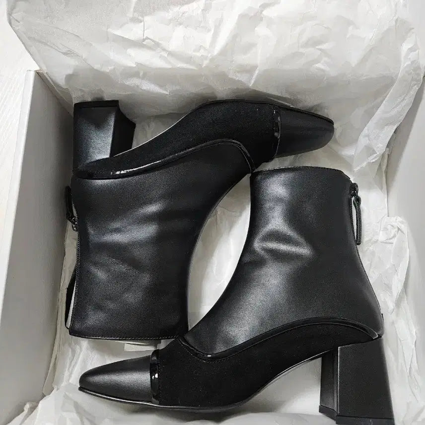 [BUNJANG] Handmade Hailey Ankle Boots 230 / (새상품) 수제화 천연가죽 앵클부츠 블랙 230