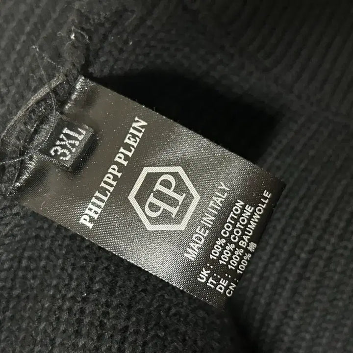 [BUNJANG] Philipp Plein Black Knit Hooded Zip-up / 필립플레인 블랙 니트 후드집업