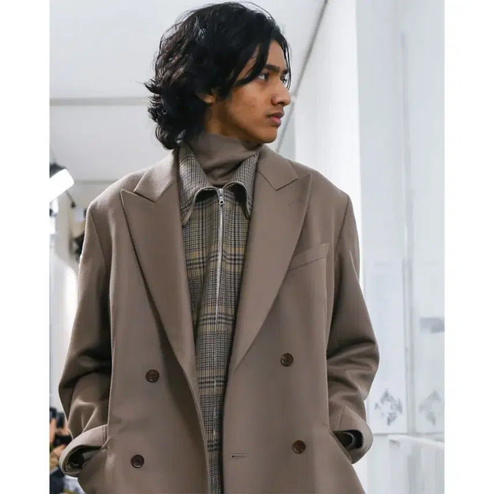 [BUNJANG] Auralee Wool Serge Check Blouson Jacket / 오라리 Auralee 울 서지 체크집업 블루종 5