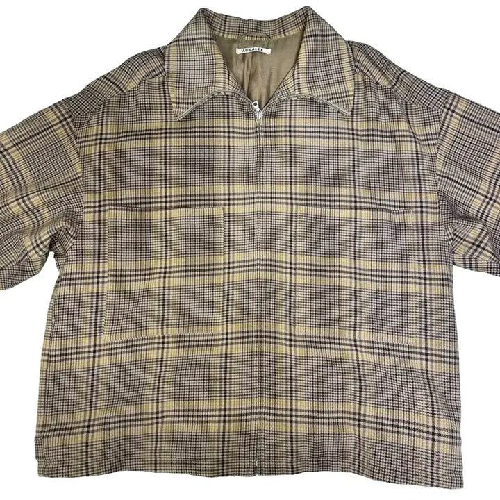 [BUNJANG] Auralee Wool Serge Check Blouson Jacket / 오라리 Auralee 울 서지 체크집업 블루종 5