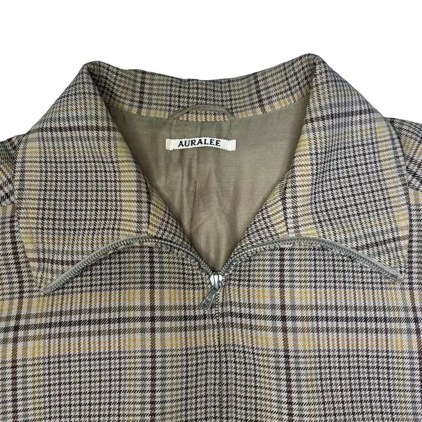 [BUNJANG] Auralee Wool Serge Check Blouson Jacket / 오라리 Auralee 울 서지 체크집업 블루종 5