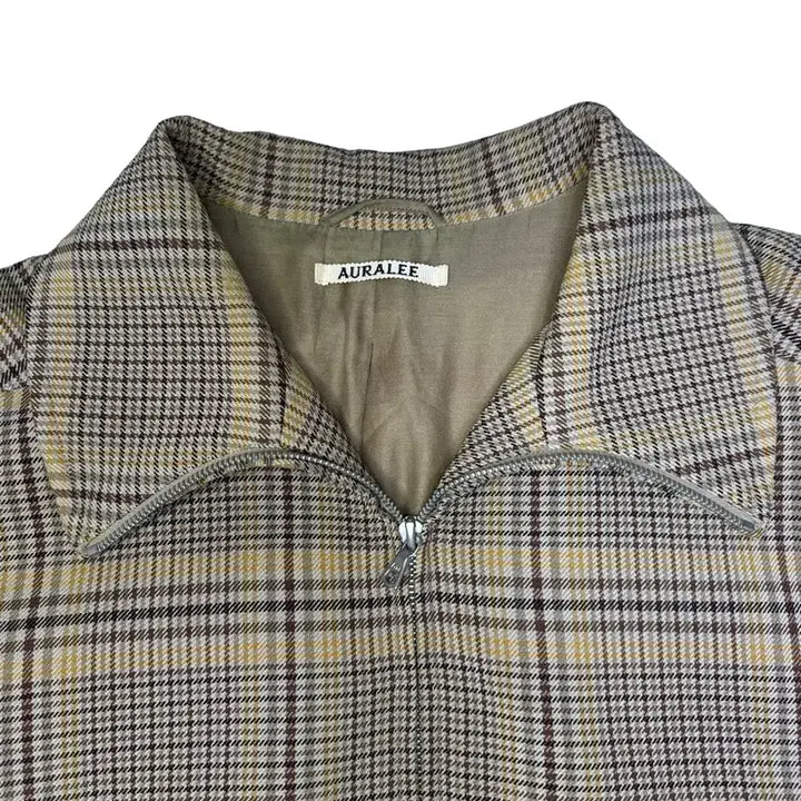 [BUNJANG] Auralee Wool Serge Check Blouson Jacket / 오라리 Auralee 울 서지 체크집업 블루종 5