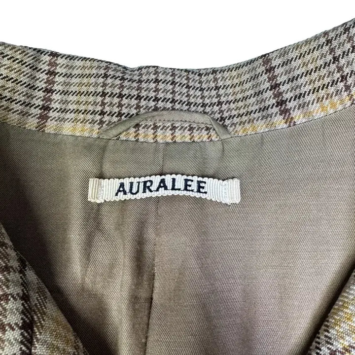 [BUNJANG] Auralee Wool Serge Check Blouson Jacket / 오라리 Auralee 울 서지 체크집업 블루종 5