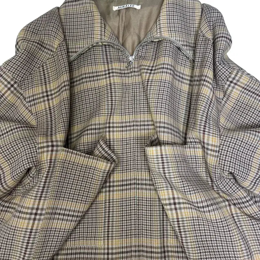 [BUNJANG] Auralee Wool Serge Check Blouson Jacket / 오라리 Auralee 울 서지 체크집업 블루종 5