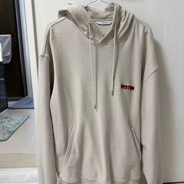 [BUNJANG] SYSTEM Ivory Hooded Sweatshirt / SYSTEM 시스템 아이보리 후드티