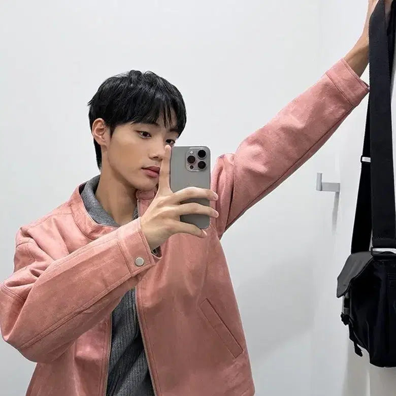 [BUNJANG] UNDEROFF Suede Jacket (Indie Pink, Size L) / UNDEROFF 인디핑크 스웨이드 자켓 L