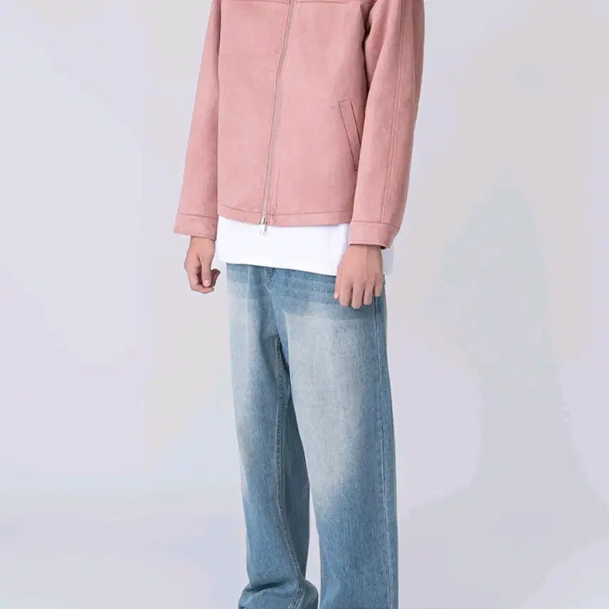 [BUNJANG] UNDEROFF Suede Jacket (Indie Pink, Size L) / UNDEROFF 인디핑크 스웨이드 자켓 L
