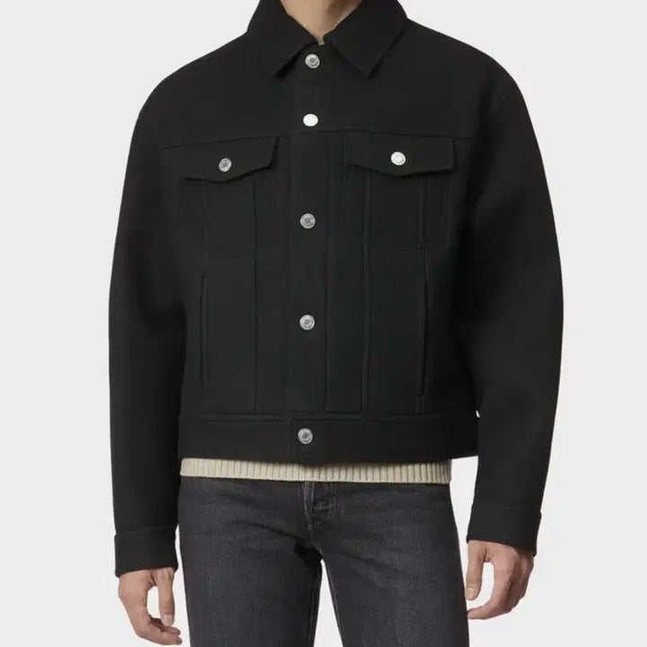 [BUNJANG] Ami Trucker Wool Jacket Black XL / ami 아미 트러커 울 자켓 블랙 XL