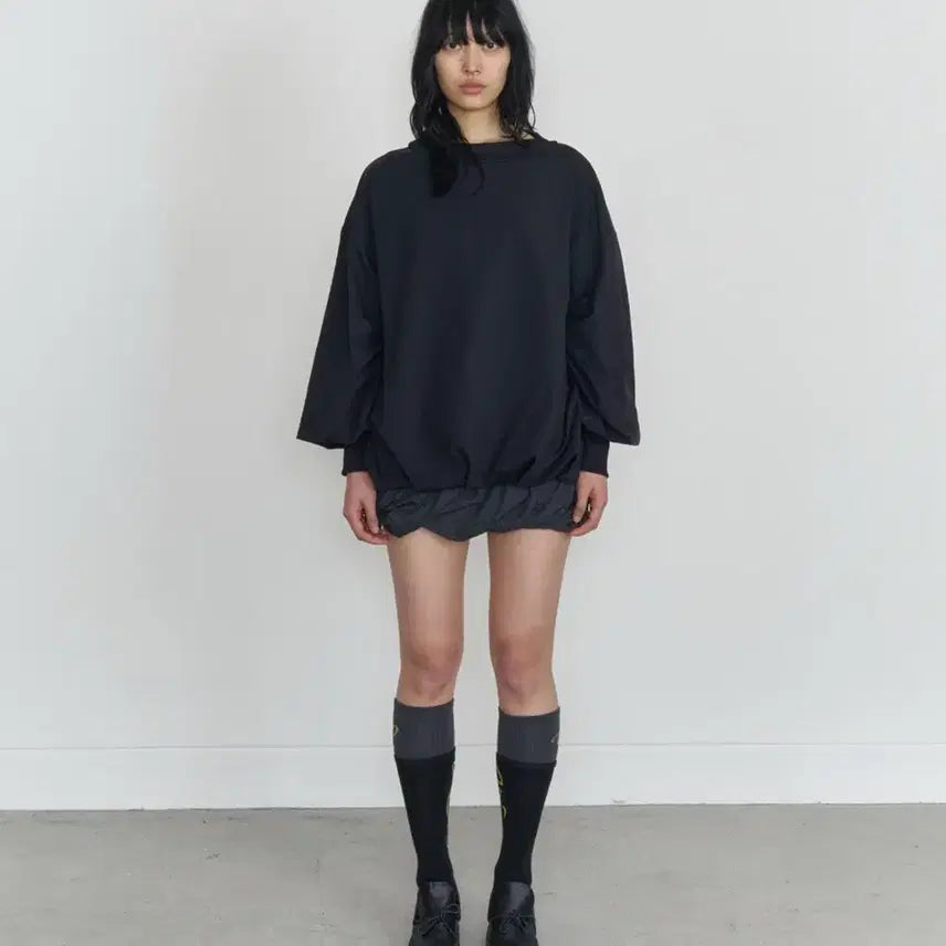 [BUNJANG] Oddly Workshop Puff Tee - Black / 오들리워크샵 puff tee