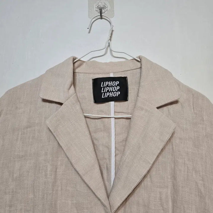 [BUNJANG] Liphop Linen Half Sleeve Blazer Beige Jacket / 립합 liphop 자체제작 하프 소매 린넨 반팔 자켓 베이지색 블레이저