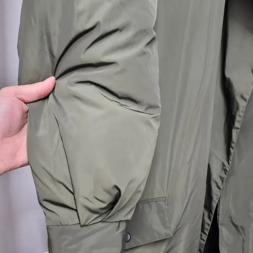 [BUNJANG] Khaki Duck Down Padded Parka / 카키 오리털 패딩 야상