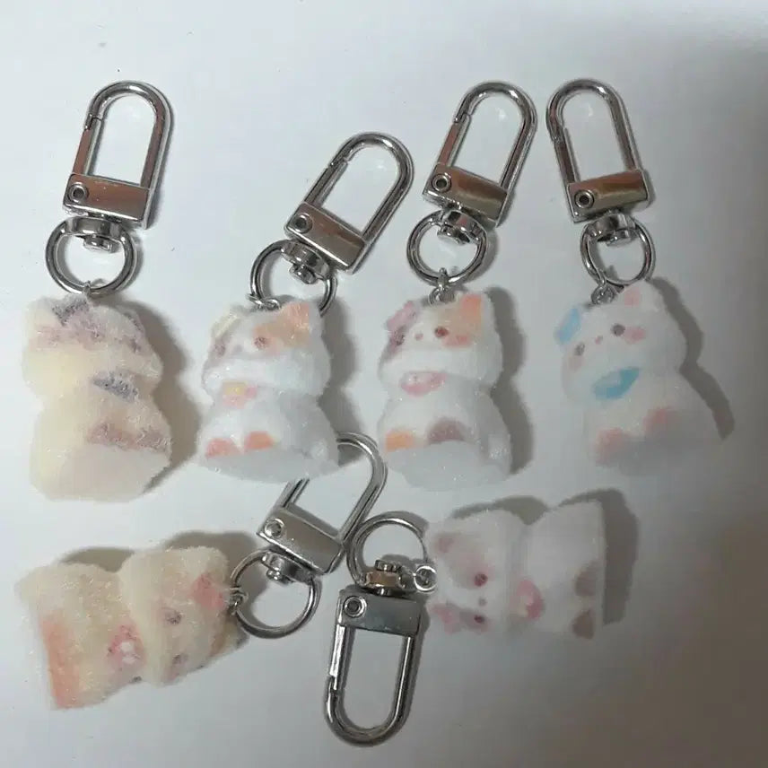[BUNJANG] Cat Fur Keychain Bundle Set / 고양이 털 키링 인형 키홀더 일괄
