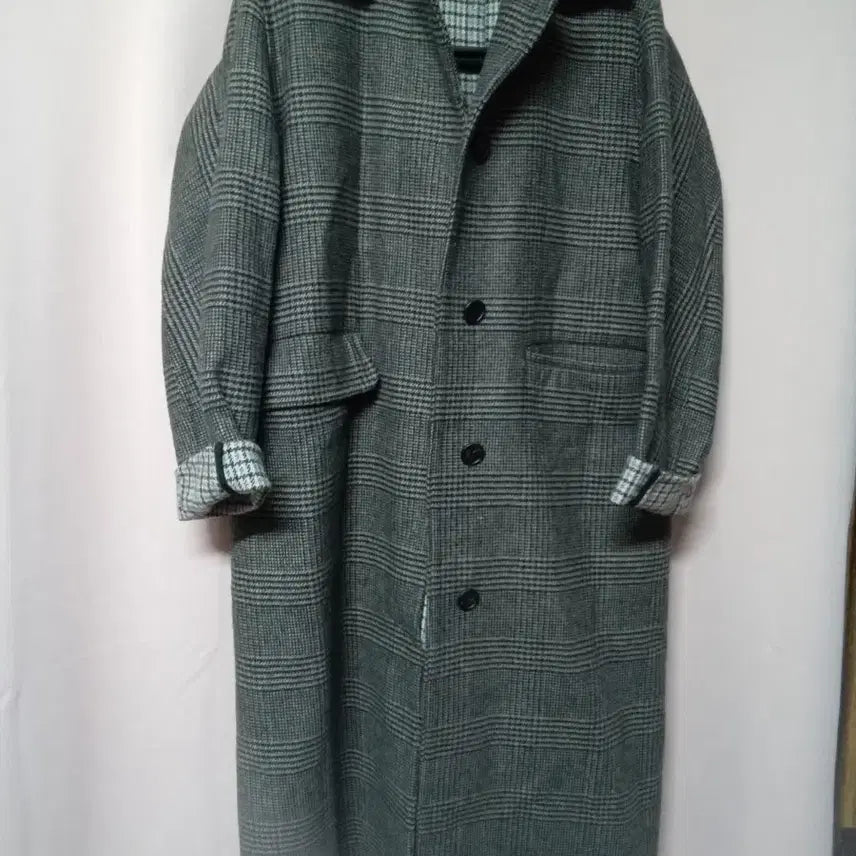 [BUNJANG] Chunchoo System Wool Check Coat / 춘추,시스템 울체크 코트