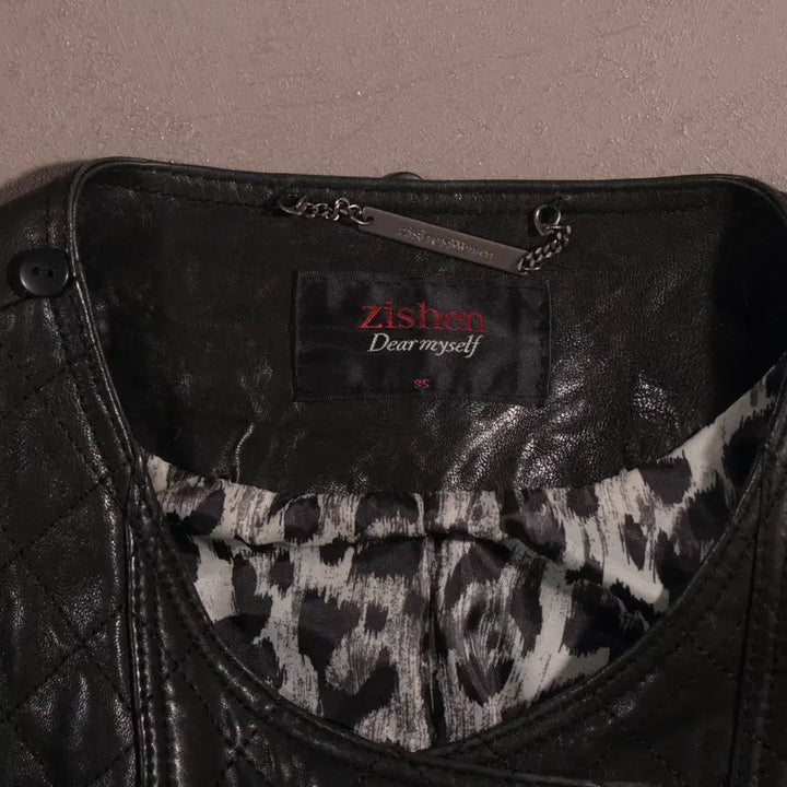 [BUNJANG] Vintage Leather Crop Rider Jacket C226 / 빈티지 레더 크롭 라이더자켓 C226