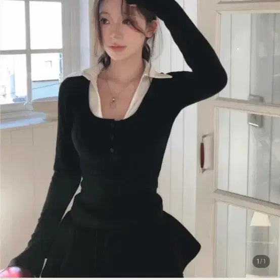 [BUNJANG] Cloud Emotion Kara Shirt / 클라우드이모션 카라 셔츠