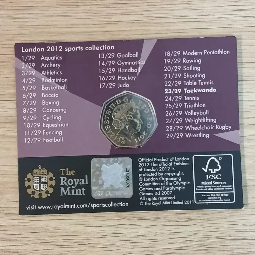 [BUNJANG] Korea Minting &amp; Security Printing Corporation (KOMSCO) Hwadong Yanghaeng London 2012 Taekwondo Commemorative Medal / 10% 할인) 새상품 한국조폐공사 화동양행 런던 2012 태권도 기념메달