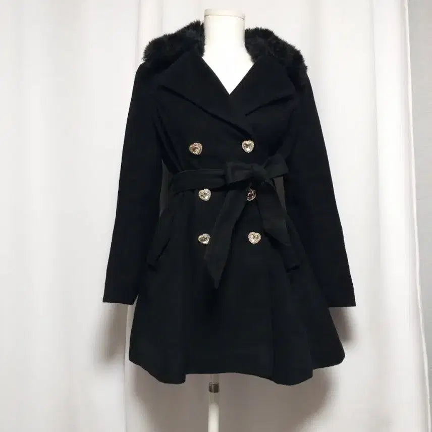 [BUNJANG] Hime-gyaru Style Coat Dress / 양산형지뢰계 퍼 코트원피스 히메갸루