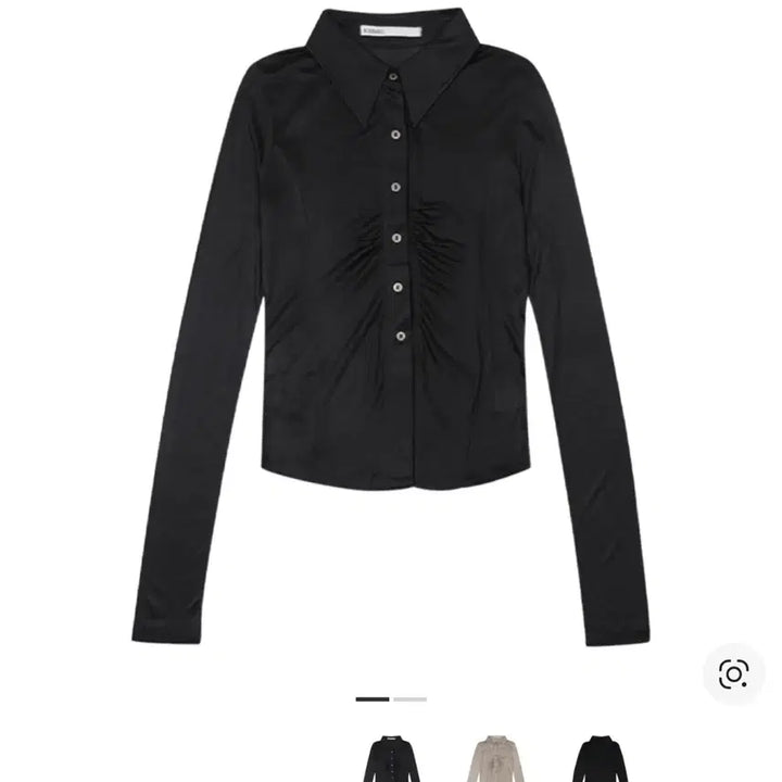 [SOLD OUT] 보헤미안서울 셔링 칼라 셔츠 차콜