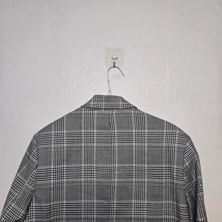 [BUNJANG] ZARA Gray Check Blazer Jacket / 자라 zara 회색 체크 블레이저 어깨패드 자켓 그레이