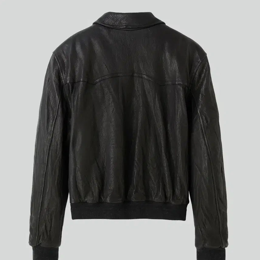 [BUNJANG] RECTO BEN CRINKLE Leather Jumper / 렉토 벤 크링클 BEN CRINKLE LEATHER JUMPER