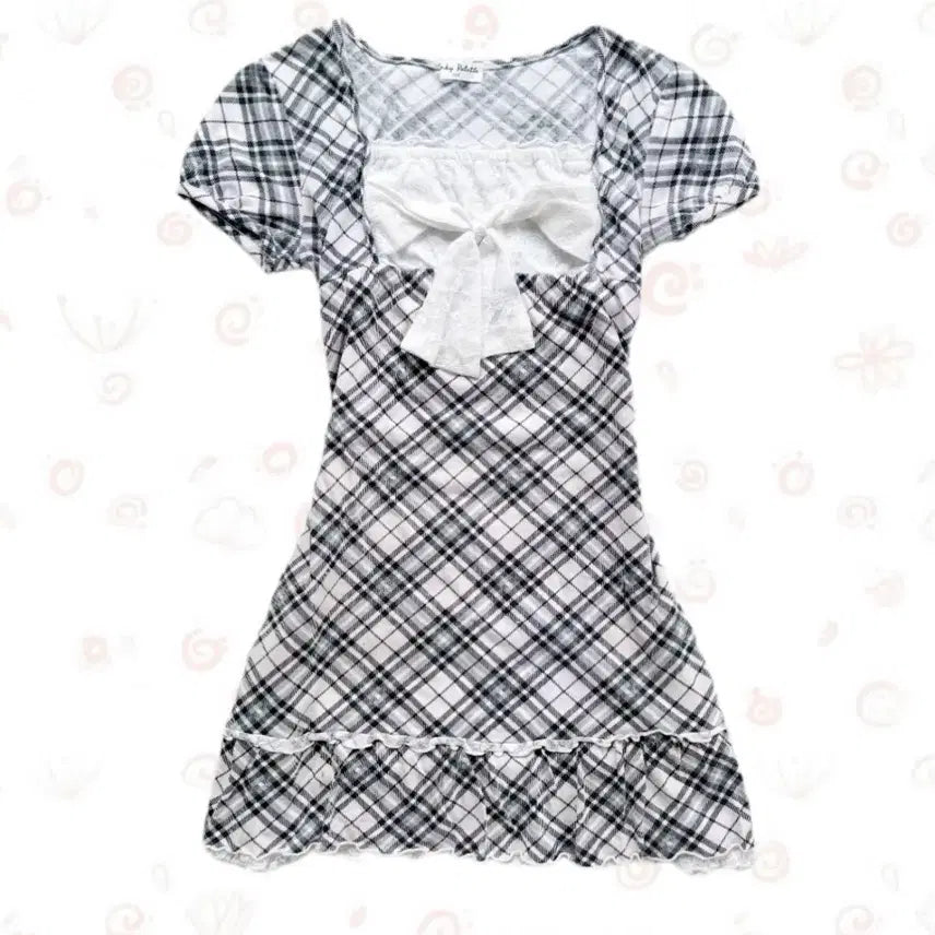 [BUNJANG] Vintage Checkered Dress - Gal Style / 빈티지 체크 원피스 갸루 달천깔 오네갸루 헤이세이