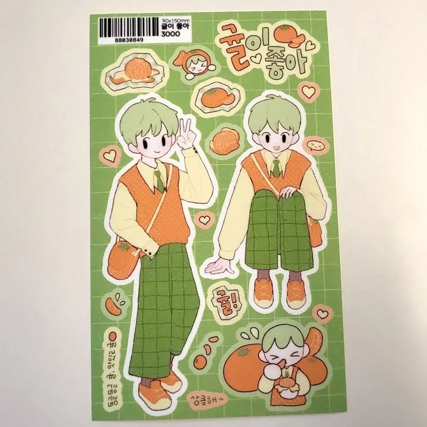 [BUNJANG] Tae It Easy Orange Stickers / 텍잇이지 귤이 좋아 스티커