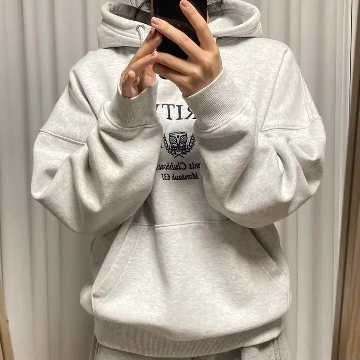 [BUNJANG] Spao Melange Gray Hoodie / 착샷O) 스파오 멜란지 그레이 후드티