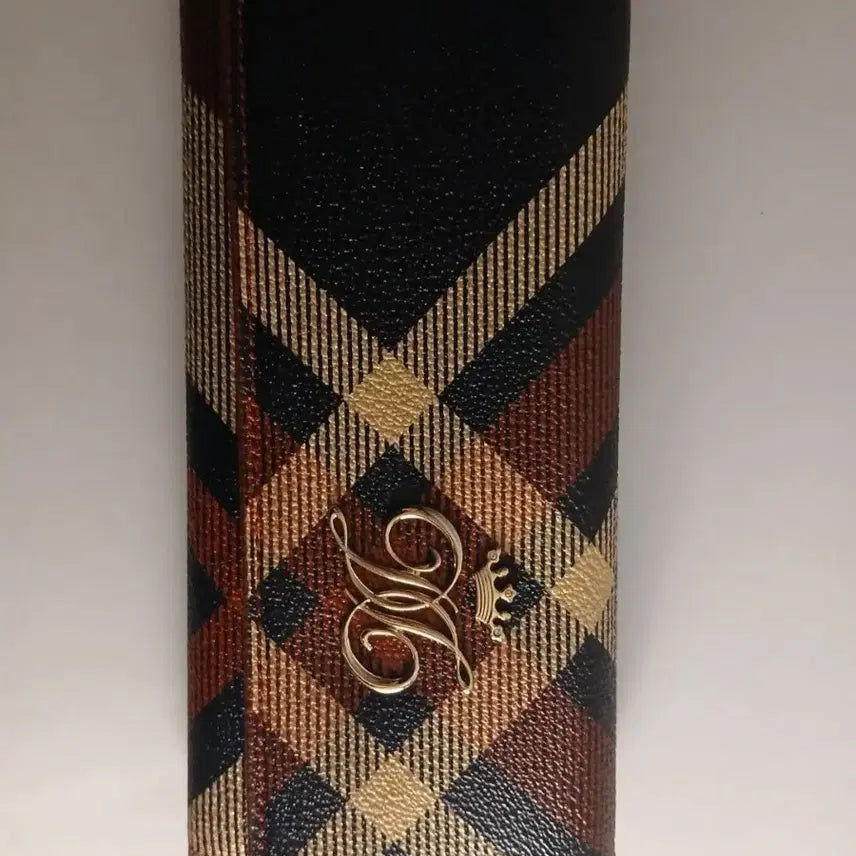 [BUNJANG] Daks Red Check Pattern Tri-Fold Long Wallet / 닥스 레드 체크패턴 3단 장지갑