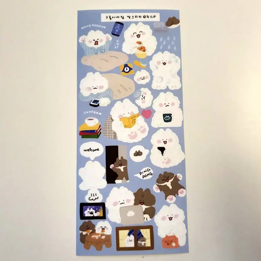 [BUNJANG] Juice Cloud Stickers / 주스 구름이네집 스티커
