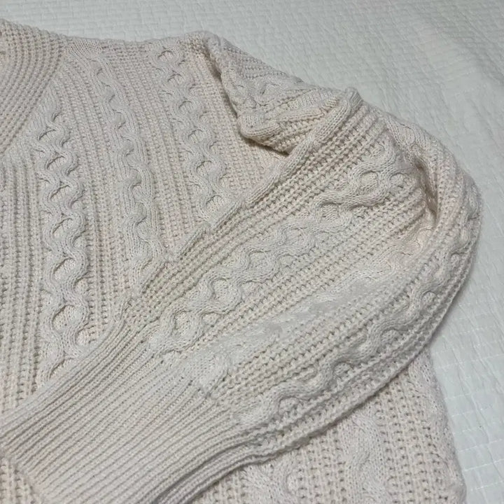 [BUNJANG] Vintage Cable Knit Cardigan / 착샷O) [일본빈티지] 폭닥우유맛 꽈배기 니트 가디건