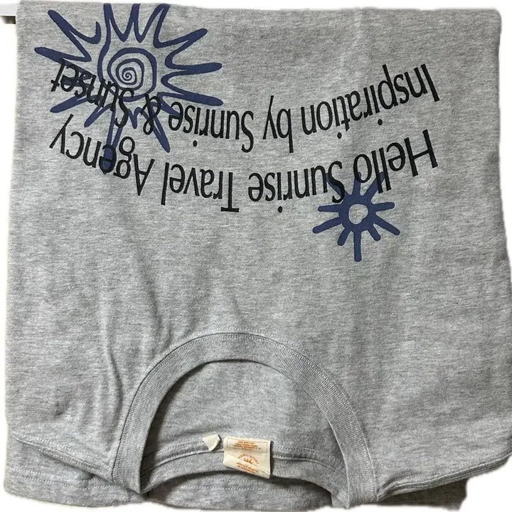 [BUNJANG] Hello Sunrise Melange Gray T-shirt / (마지막할인!)헬로선라이즈 반팔 티셔츠 회색 멜란지그레이