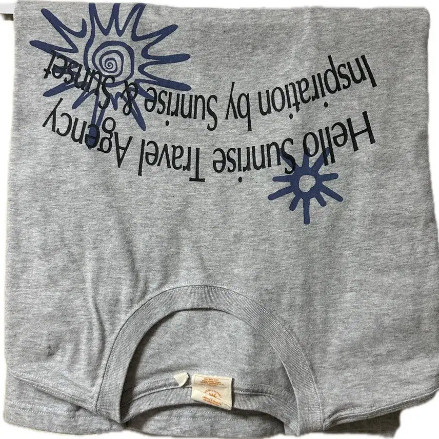 [BUNJANG] Hello Sunrise Melange Gray T-shirt / (마지막할인!)헬로선라이즈 반팔 티셔츠 회색 멜란지그레이