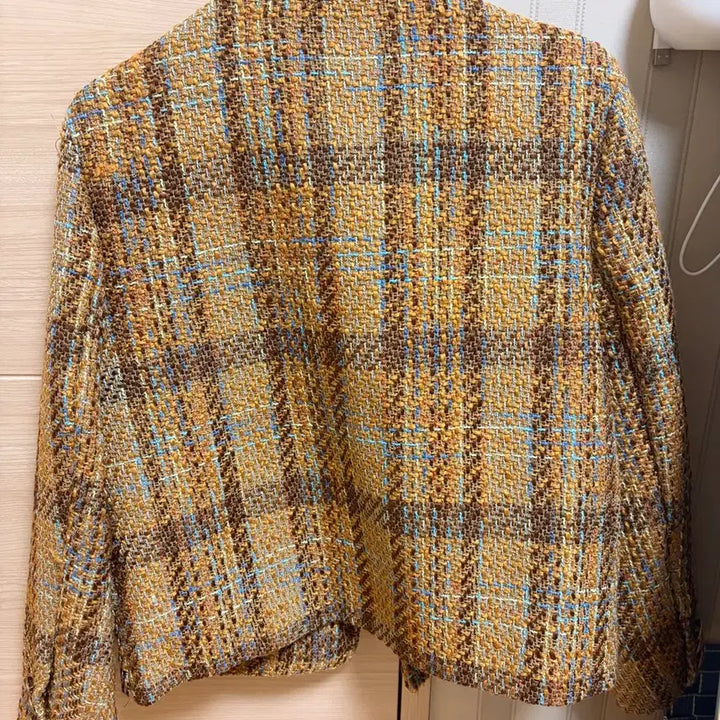 [BUNJANG] No Collar Tweed Jacket / 노카라 라운드 트위드자켓(free)