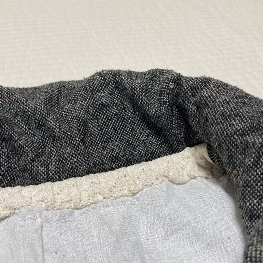 [BUNJANG] Vintage Mori Girl Wool Padded Vest / 착샷O) [일본빈티지] 모리걸 만두카라 모직 패딩 조끼