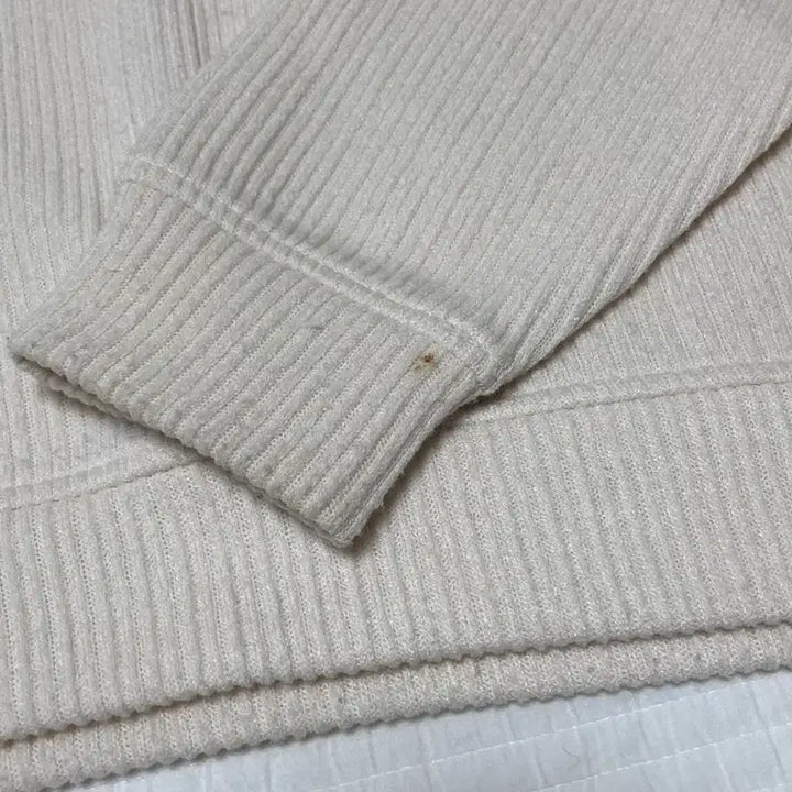 [BUNJANG] 8seconds Ivory Big Collar Ribbed Knit / 에잇세컨즈 아이보리 빅카라 골지 니트
