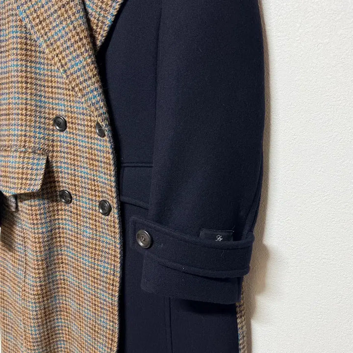 [BUNJANG] SJYP Checkered Long Coat XS / SJYP 배색 체크 롱코트 XS