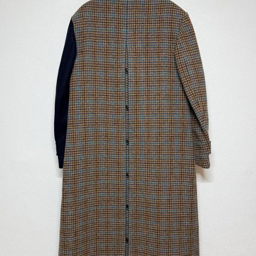 [BUNJANG] SJYP Checkered Long Coat XS / SJYP 배색 체크 롱코트 XS