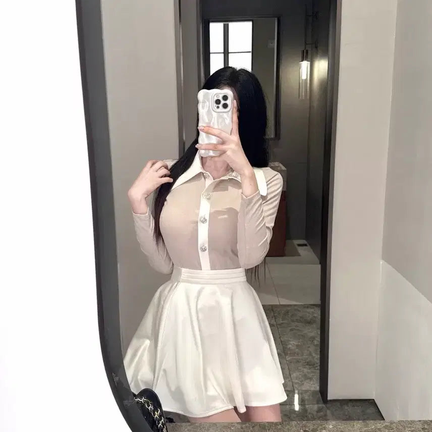 [BUNJANG] Silk Satin Flare Mini Skirt / [새상품/고퀄/수입]실크 새틴 훌 플레어 미니스커트 수입의류