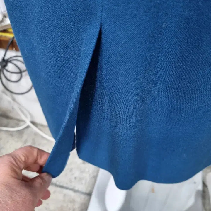 [BUNJANG] Valencia Blue Puff Sleeve Long Dress (Size 66) / 발렌시아 파란색 퍼프소매 롱 원피스 66