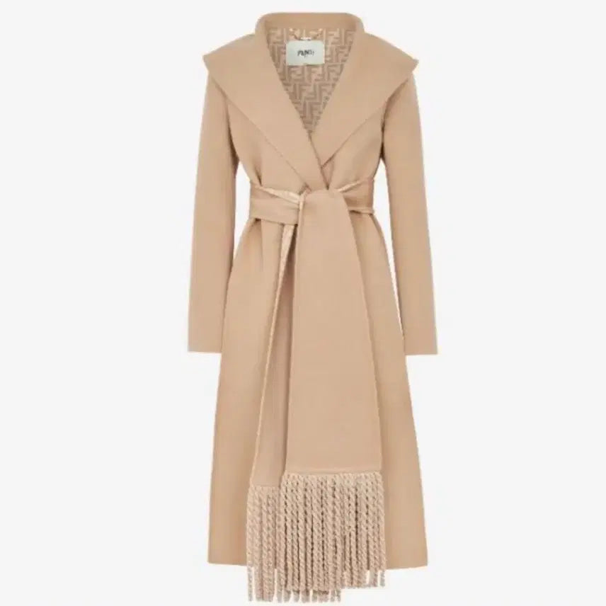 [BUNJANG] Fendi FF Logo Long Coat / Fendi FF 로고 스카프 롱코트