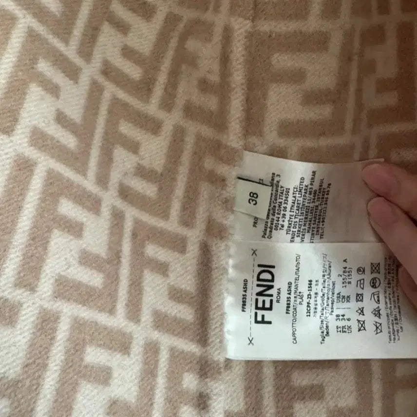 [BUNJANG] Fendi FF Logo Long Coat / Fendi FF 로고 스카프 롱코트